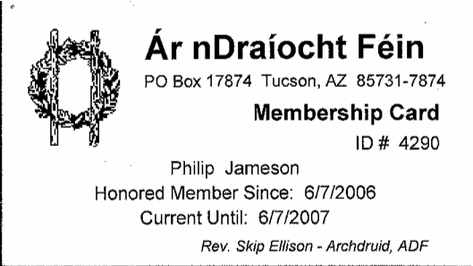 ADF membership for Philip Jameson